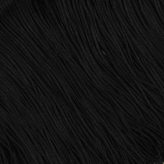 Stretch Fringe trim - BLACK - 15 cm