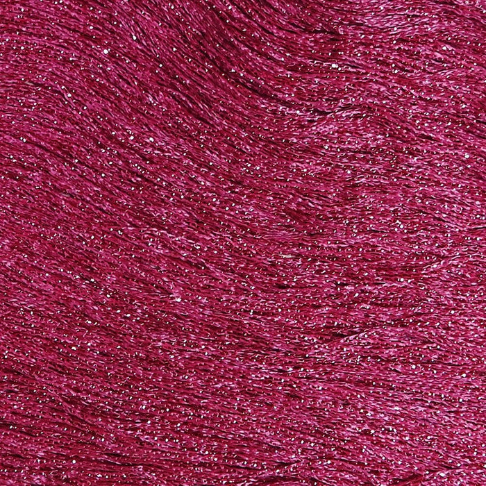 Lurex stretch Fringe trim - CERISE - 15 cm