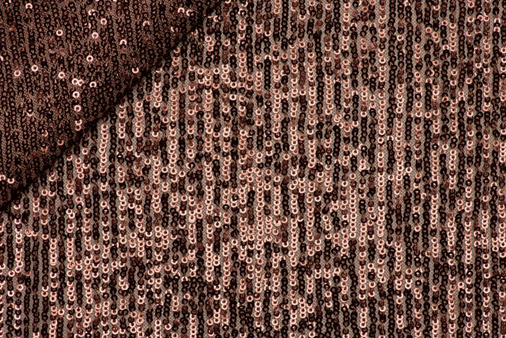 Hollywood sequinned mesh - BROWN