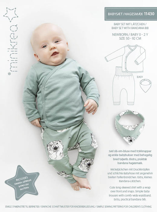11430 Baby set with bandana bib