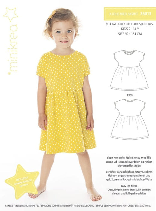 33013 Dress With Full Skirt - Size: 2-14 y