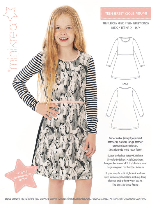 40040 Teen Jersey Dress - Size: 2-16 y