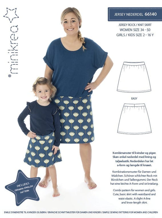 66140 Jersey skirt - Size: Kids 2-16 y/Women 34-50