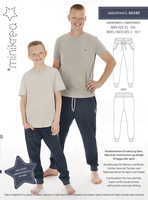 66340 Sweatpants - Size: Kid´s 2-16 y / Adults XS-XXL (46-56)