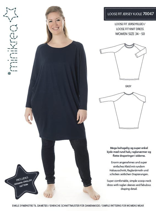 70047 Loose fit Jersey dress - Size: 34-50