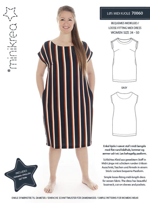 70060 LOOSE-FITTING MIDI DRESS