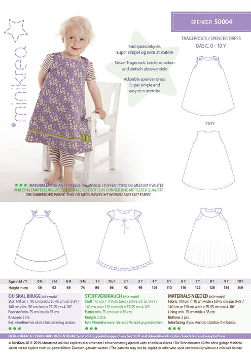 50004 Spencer Dress - Size: 0-10 y