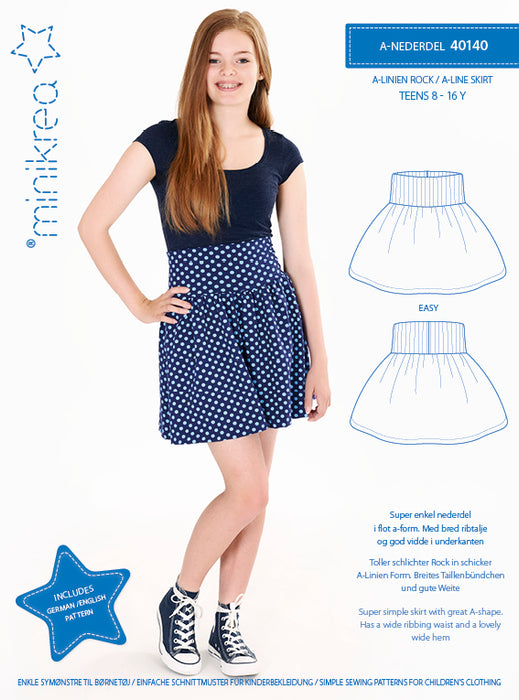 40140 A-line Skirt - Size: 8-16 y