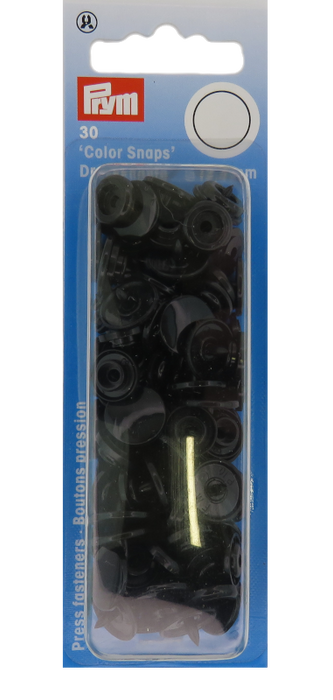 Round shaped Color snaps - Black