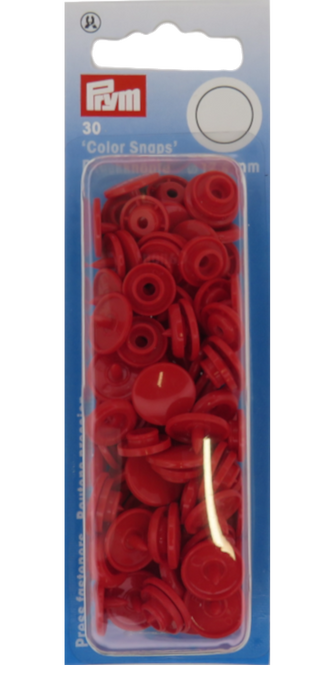 Round shaped Color snaps - Red