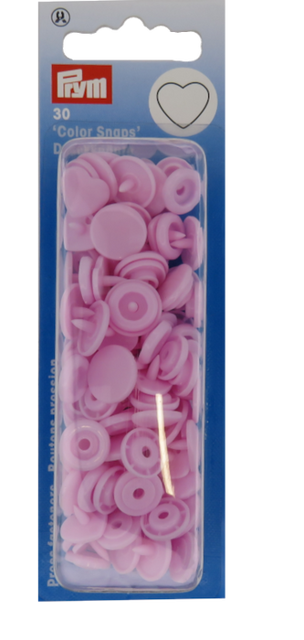Heart shaped Color snaps - Pale pink