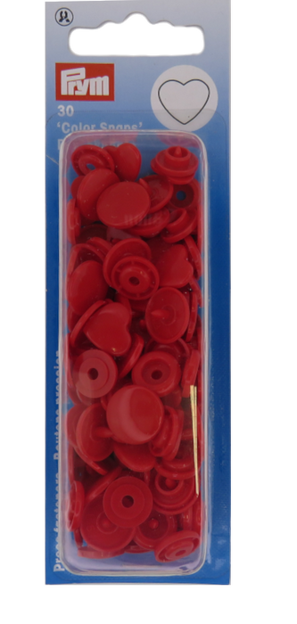 Heart shaped Color snaps - Red