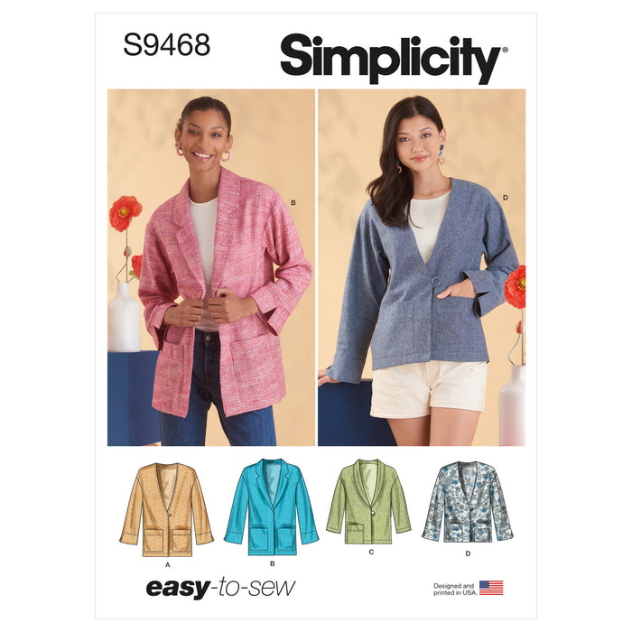 S9468 Misses' Unlined Jacket