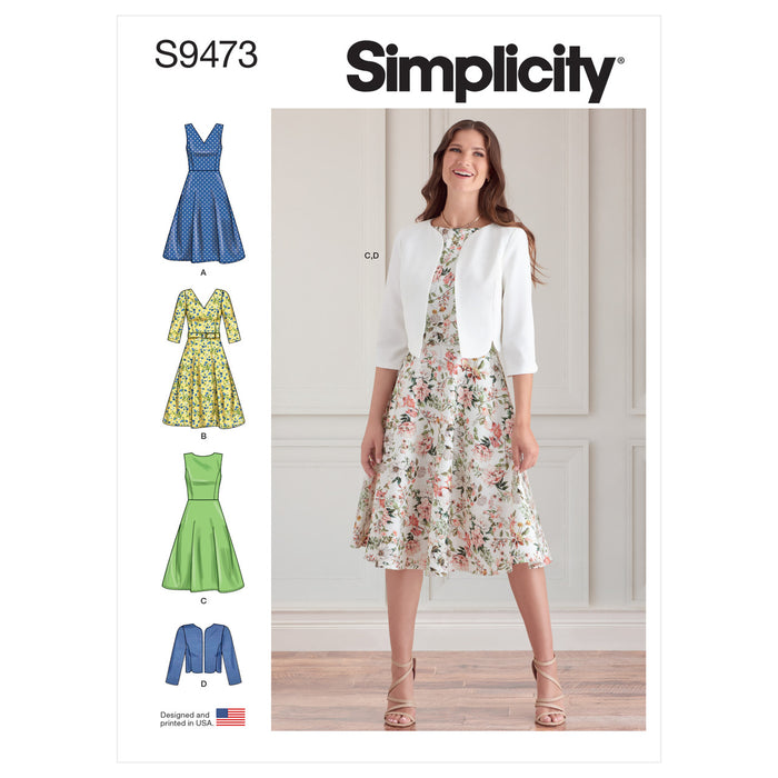 S9473 Misses' Dresses and Jacket