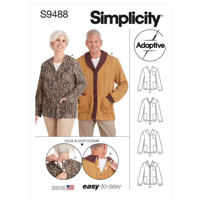 S9488 Unisex Adaptive Cardigan