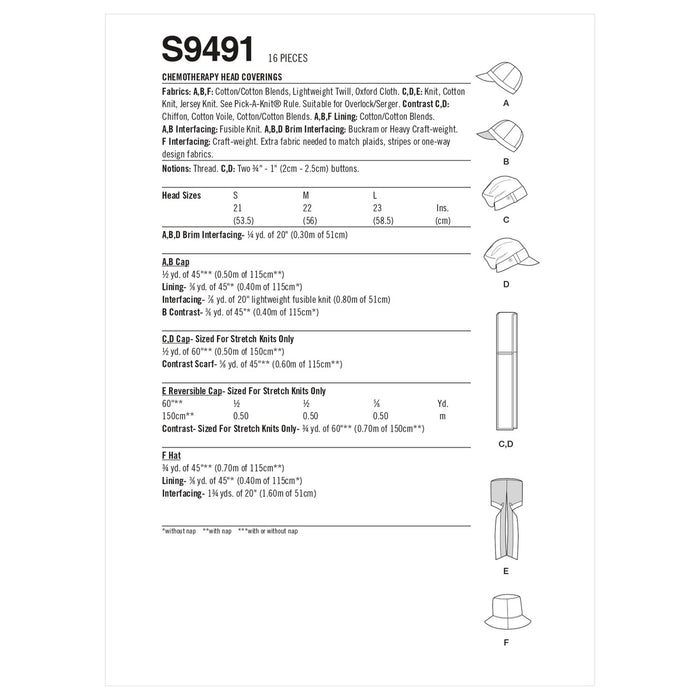 S9491 Chemo Head Coverings