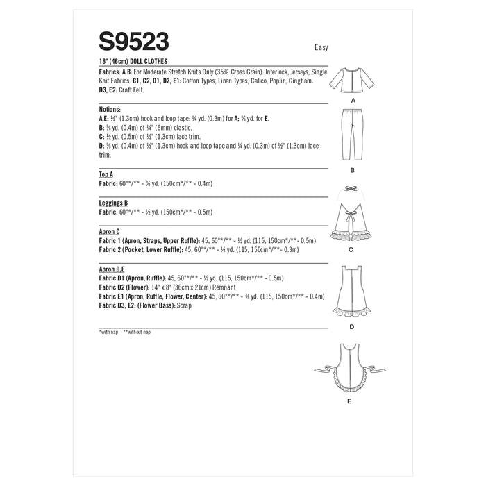 S9523 18" Doll Clothes