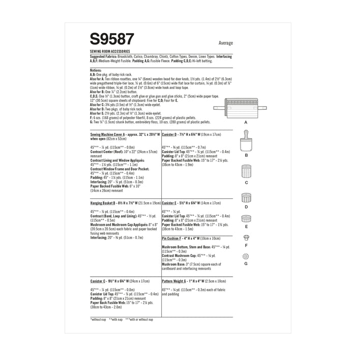 S9587 Sewing Room Accessories