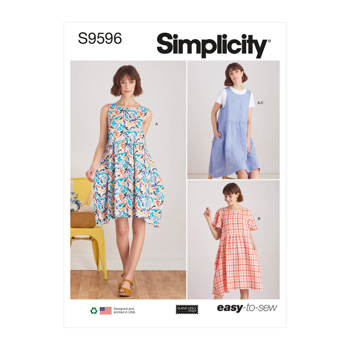 S9596 Misses' Pullover Dress and Knit Top by Elaine Heigl