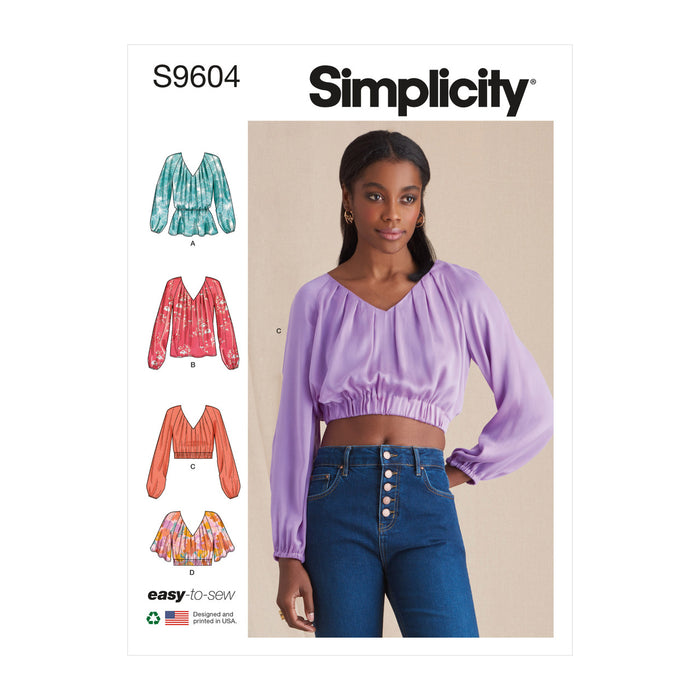 S9604 Misses' Blouses