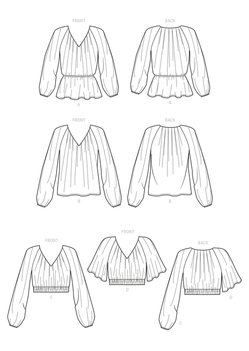 S9604 Misses' Blouses