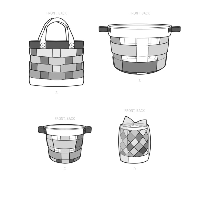 S9623 Fabric Baskets by Carla Reiss Design