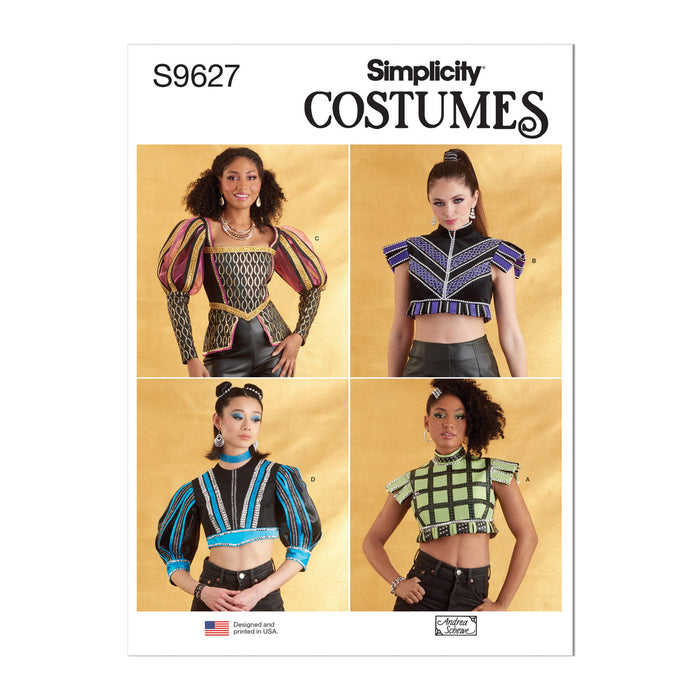 S9627 Misses' Costume Tops by Andrea Schewe Designs. Size: 32-48