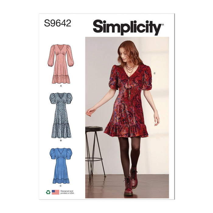S9642 Misses' Dress. Size: 30-46