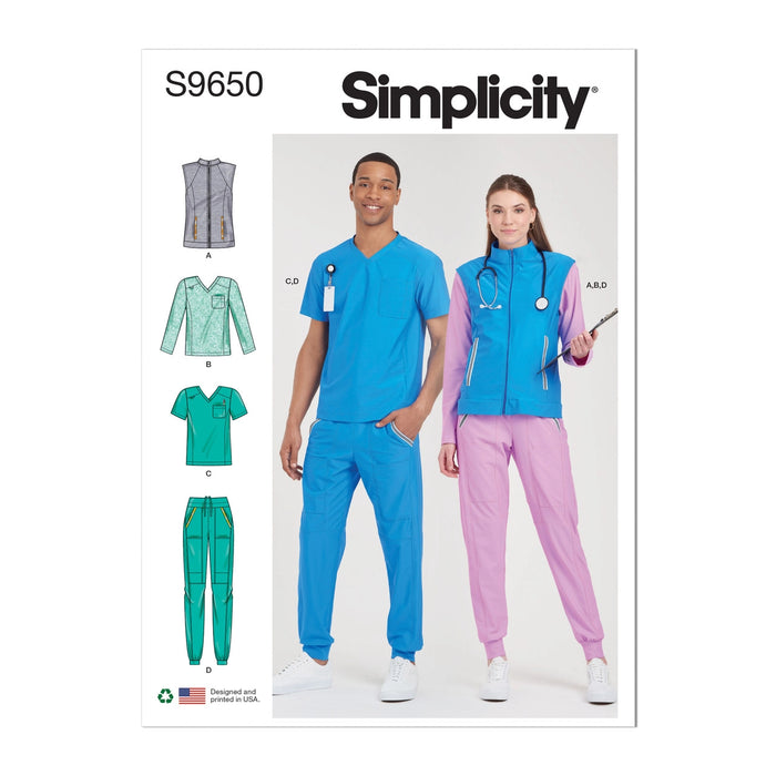 S9650 Unisex Knit Scrubs. Size: XXS-XXL