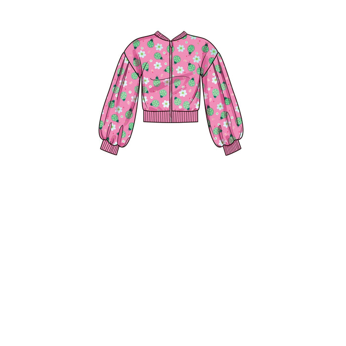 S9654 Children's and Girls' Jacket, Pants and Skirt. Size: 3-14 y