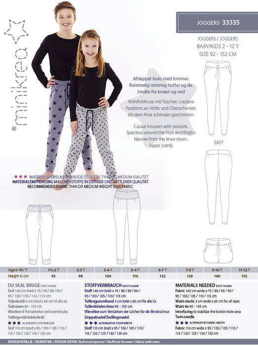 33335 Joggers - Size: 2-12 y
