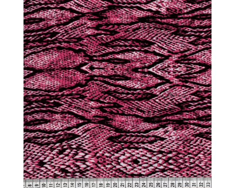 Snakeskin Georgette - CERISE