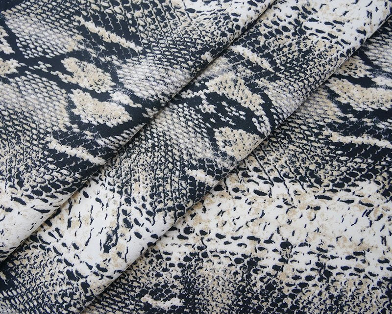 Stretch Crepe - BEIGE SNAKESKIN