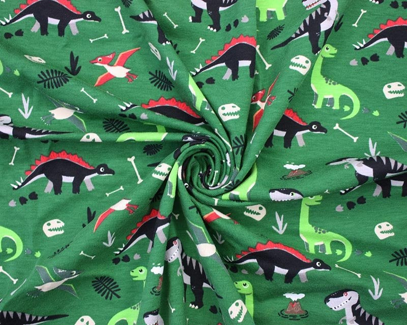Dino Cotton Jersey-Green