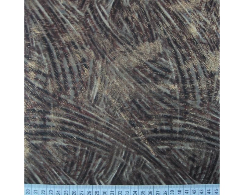 Printed Foil Jersey - BROWN/GOLD