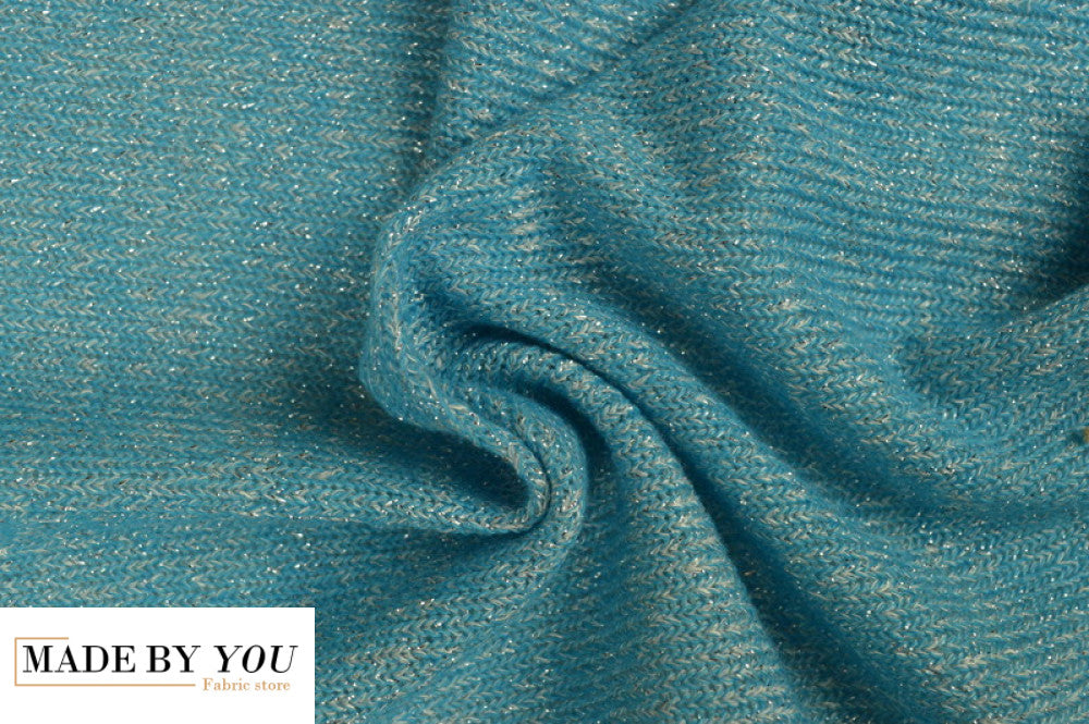 Jersey lurex - AQUA BLUE
