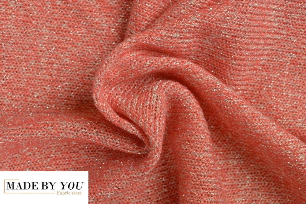 Jersey lurex - CORAL PINK
