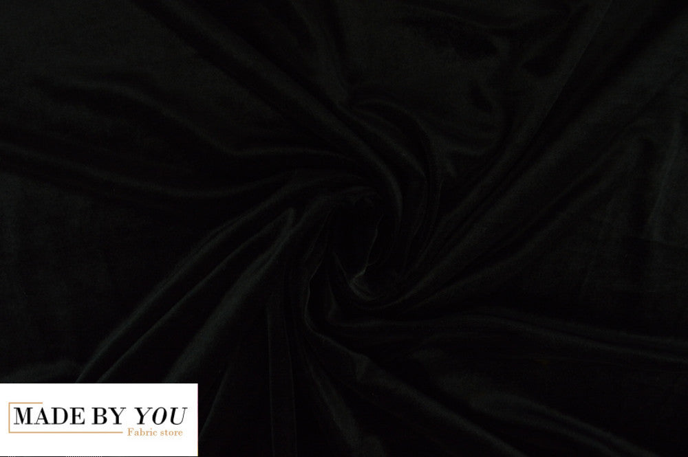 Luxury Stretch Velour - BLACK