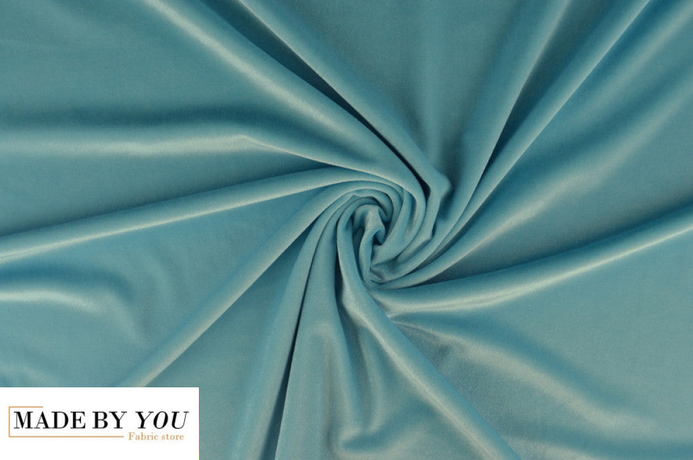 Luxury Stretch Velour - AQUA