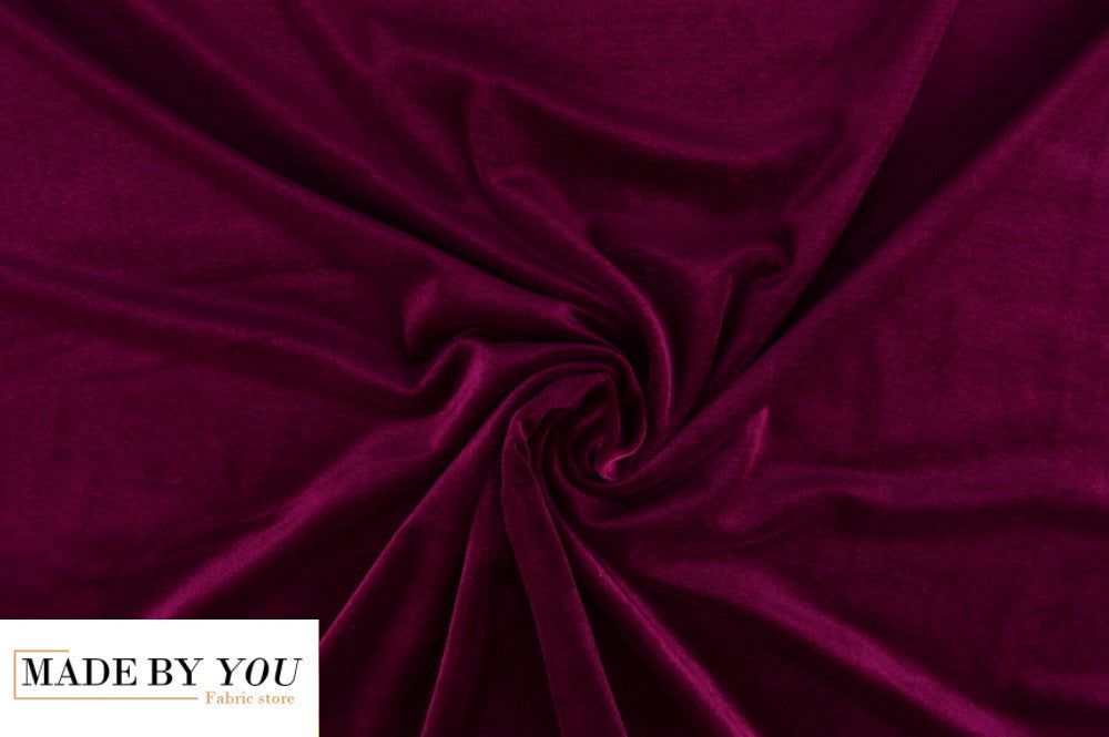 Luxury Stretch Velour - CASSIS