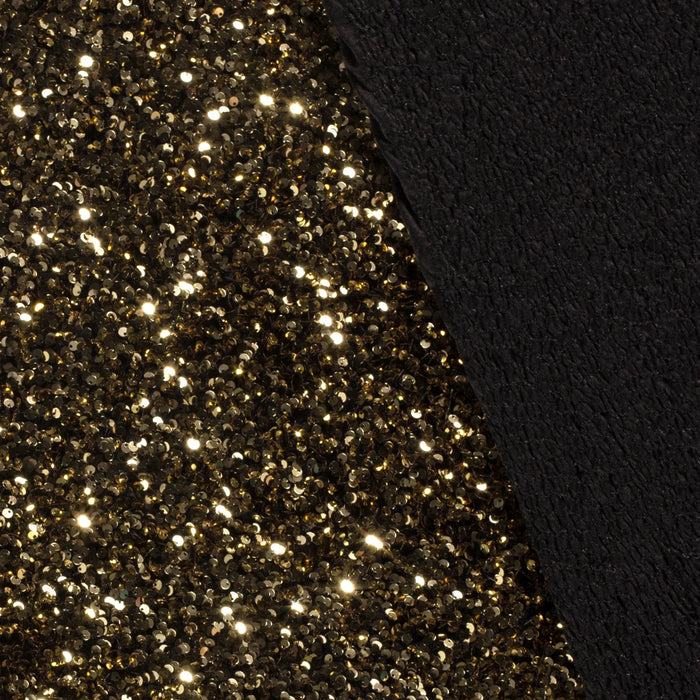 Sequins on Velour - GOLD