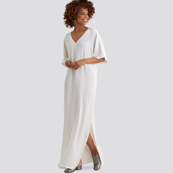 S8657 Misses' Caftan with Options for Design Hacking. Size: XXS-XXL