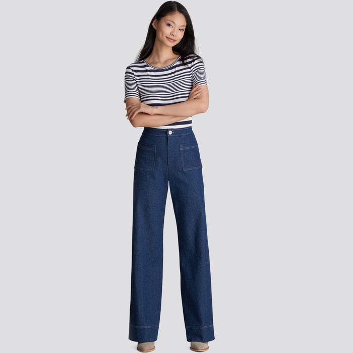 S8701 Misses' Pants with Options for Design Hacking. Size: 32-50