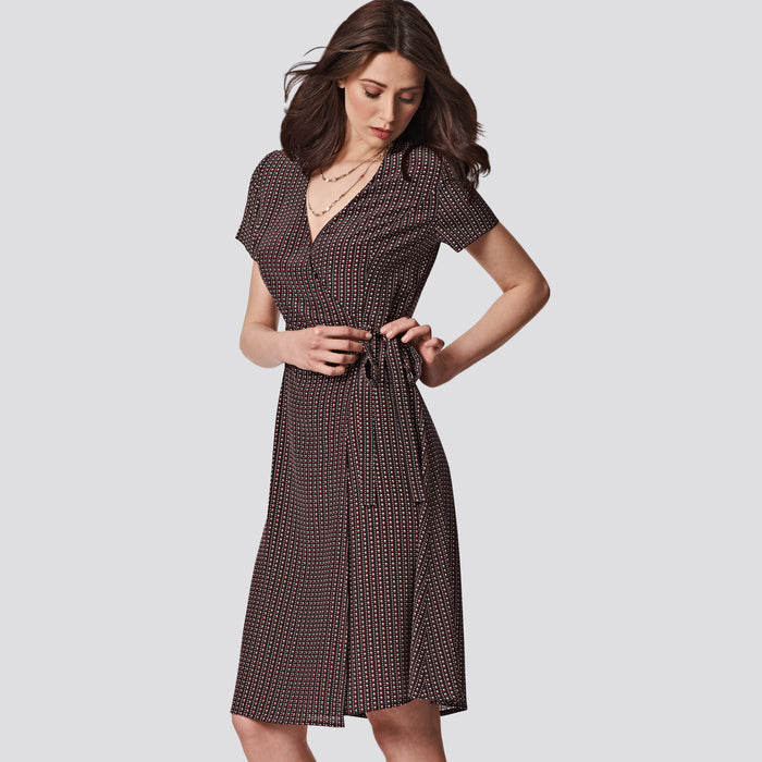 S8735 Misses'/Miss Petite Wrap Dress. Size: 32-50