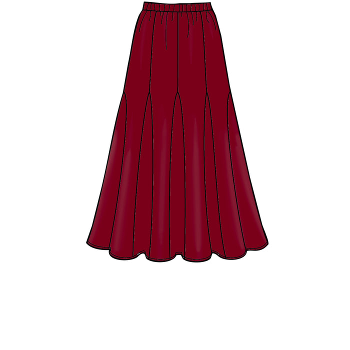 S8923 Misses' Pull-On Skirts. Size: 32-48