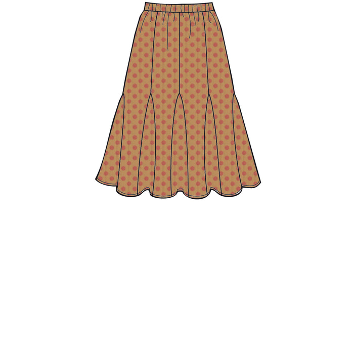 S8923 Misses' Pull-On Skirts. Size: 32-48