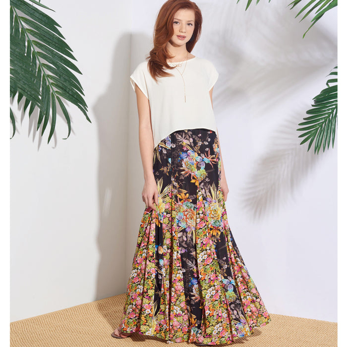 S8923 Misses' Pull-On Skirts. Size: 32-48