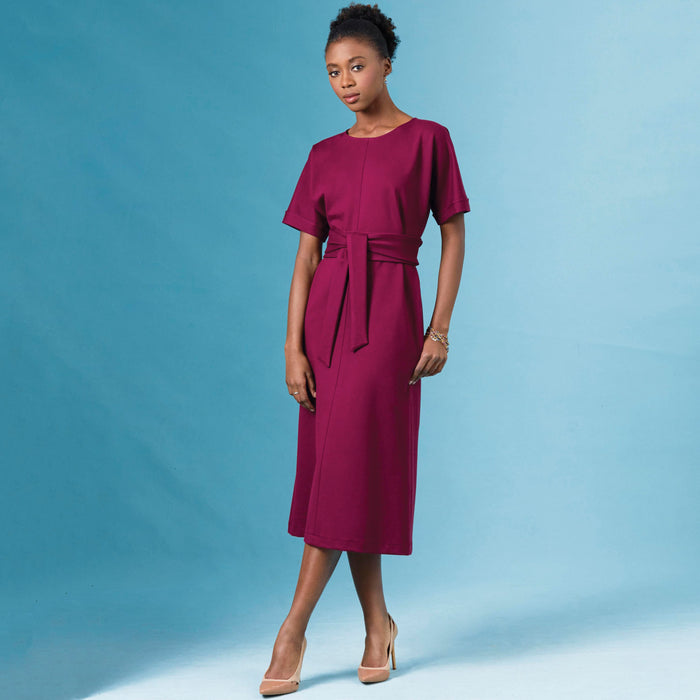 S8981 Misses' Front Tie Dresses. Size: 32-48