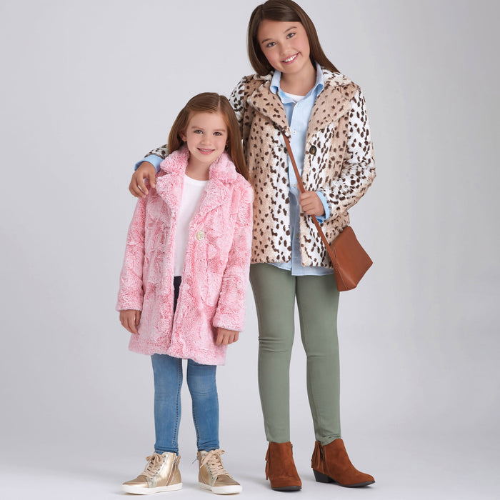 S9027 Children's & Girls' Lined Coat. Size: 3-14 y