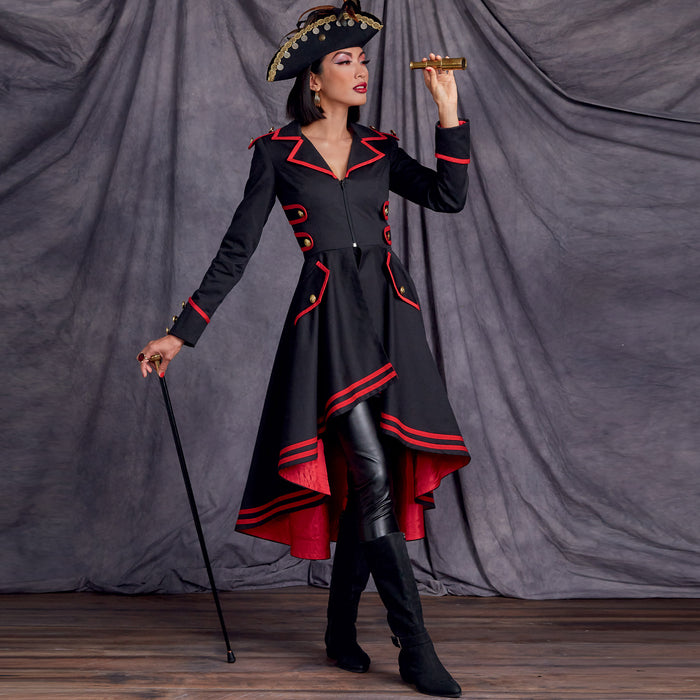 S9086 Misses' Steampunk Costume Coats. Size: 32-48
